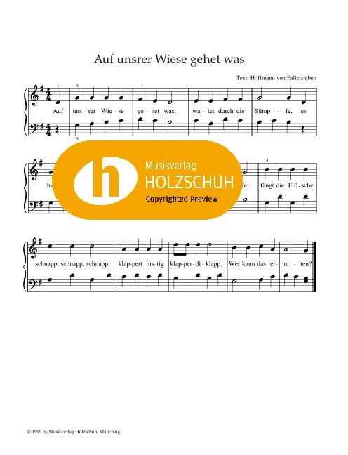 Auf unsrer Wiese gehet was